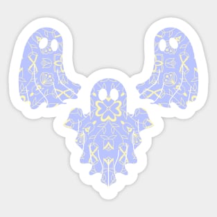 Halloween Ghost Native Ojibwe Floral by Niibidoon Sticker